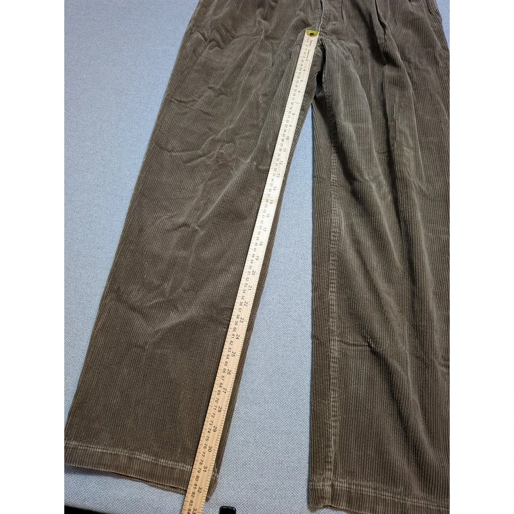 Polo Ralph Lauren Cords Mens Pants Brown 36x32 VTG Corduroy Classic Pleated